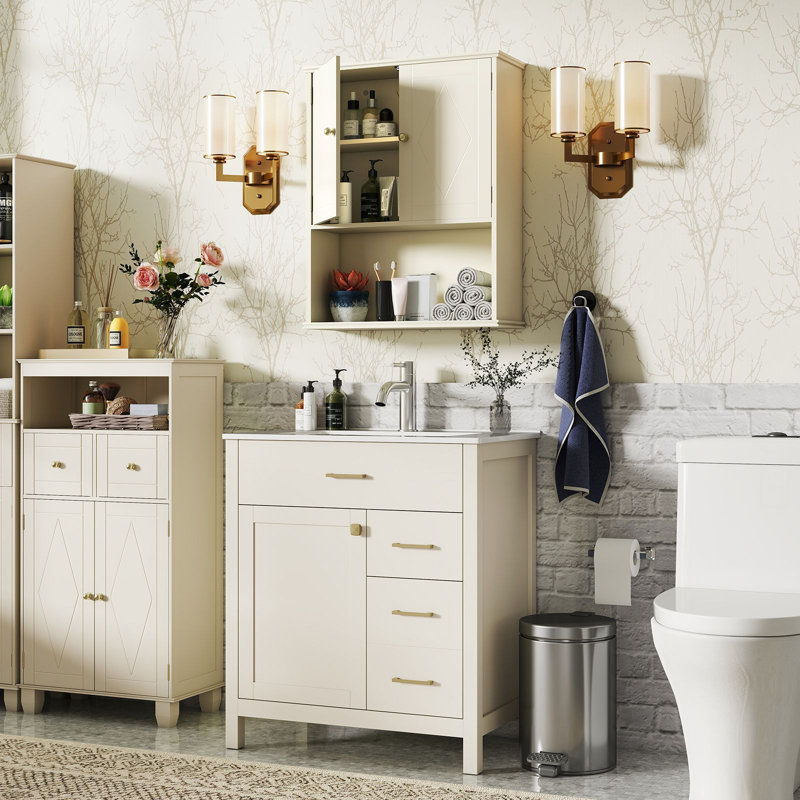 Bathroom Cabinet, Beige