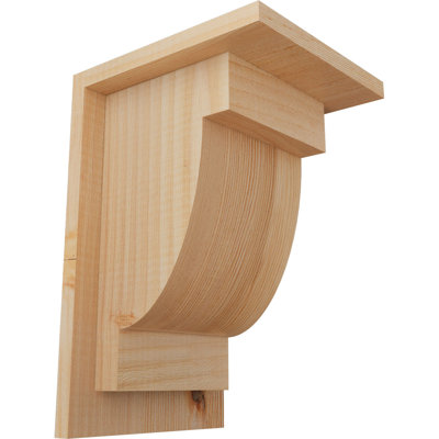 7 1/2"W x 8"D x 12"H Alpine Smooth Corbel w/Backplate, Douglas Fir