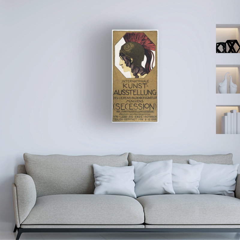 Franz Von Stuck Poster For An Exhibition Of Secessionist Art, 1893 Canvas Art, 19" H x 10" W