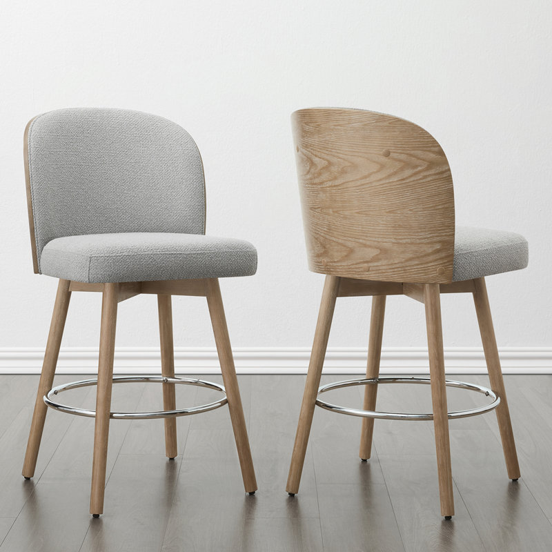Tabourets de bar pivotants, Gris