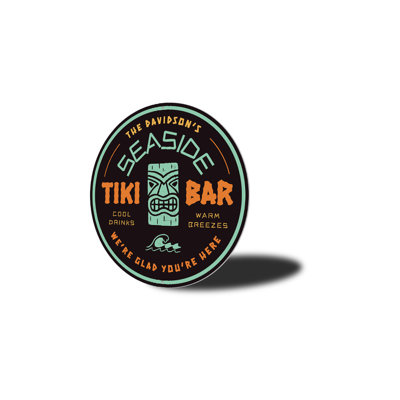 Plaque en aluminium Seaside Tiki Bar