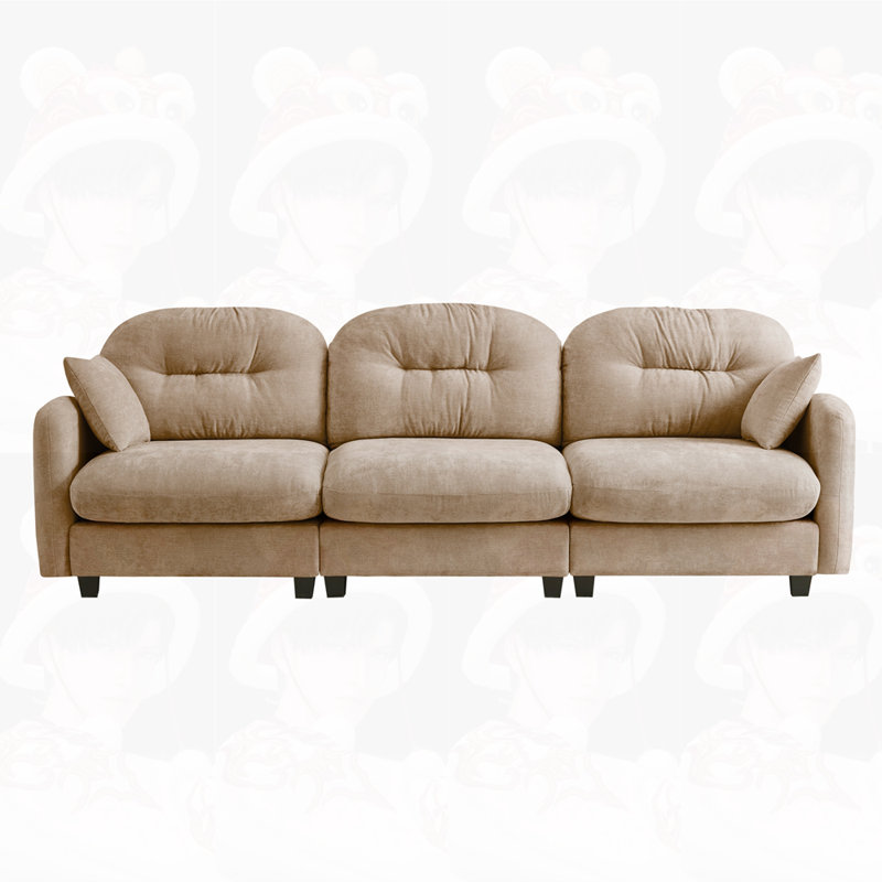 3-Seate Modular Sectional Couch, 3, 36.6" H x 107" W x 34.2" D, Camel