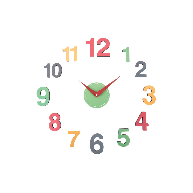 Wall Clock, Red/Green