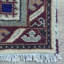 Tapis d'intérieur oriental noué à la main, en soie et laine crème bordeaux, fait à la main-17675440