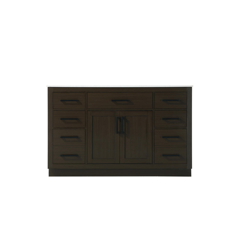 Meuble-lavabo simple 54 po Ahner, Brun moka