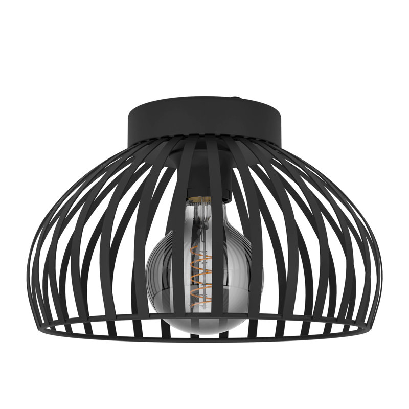 Alyworth Flush Mount, 18" H x 28" W x 28" D, Black