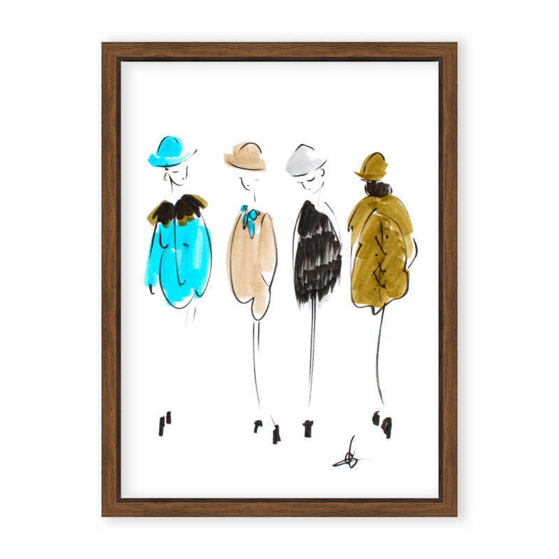'I Heard' Framed Print Wall Art, 16" H x 12" W x 2.375" D, Framed Canvas, Brown
