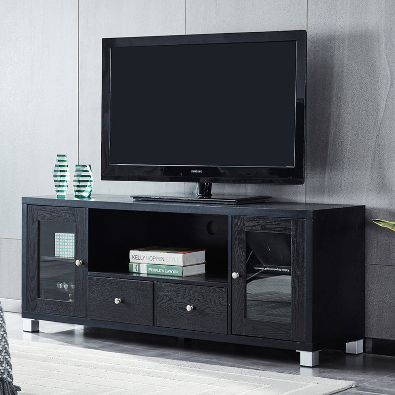Meuble télé en bois, console multimédia, centre de divertissement