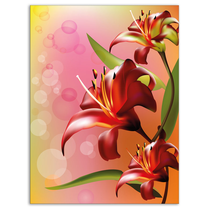 Magnifique fleur de vecteurs - impression, Toile tendue
