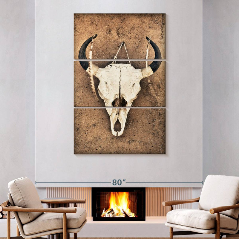 Kerner Cattle Skull, 74" H x 48" W