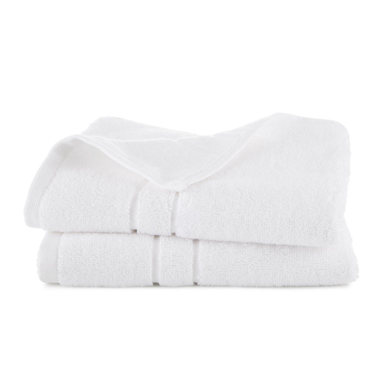 Clean Design Home 100% Cotton Anti-Allergen Hand Towel Set, White