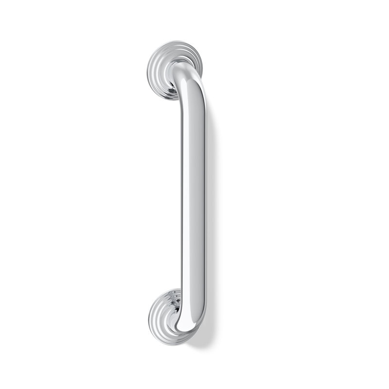 Traditional Grab Bar, Polished Stainless, 12"W