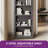68.5'' H 5-Tier Arched Wooden Bookshelf With Adjustable Shelves