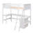 Twin Loft Bed With Desk And Bookcase-460149249
