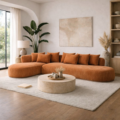 135" Spacious L - Shaped Sectional Sofa with Chaise, Modern Design, Hassle - Free No - Assembly for Living Room (Not Included Ottoman) by Brayden Studio