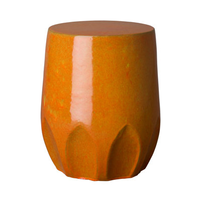 Tabouret Drood, orange vif 16,5 po x H 18 po