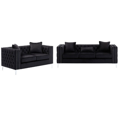 Jernice Velvet Living Room Set