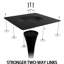 Table de salle à manger 31,5 pouces de style tulipe noir avec 2 chaises ergonomiques en métal, support pour unité centrale confortable