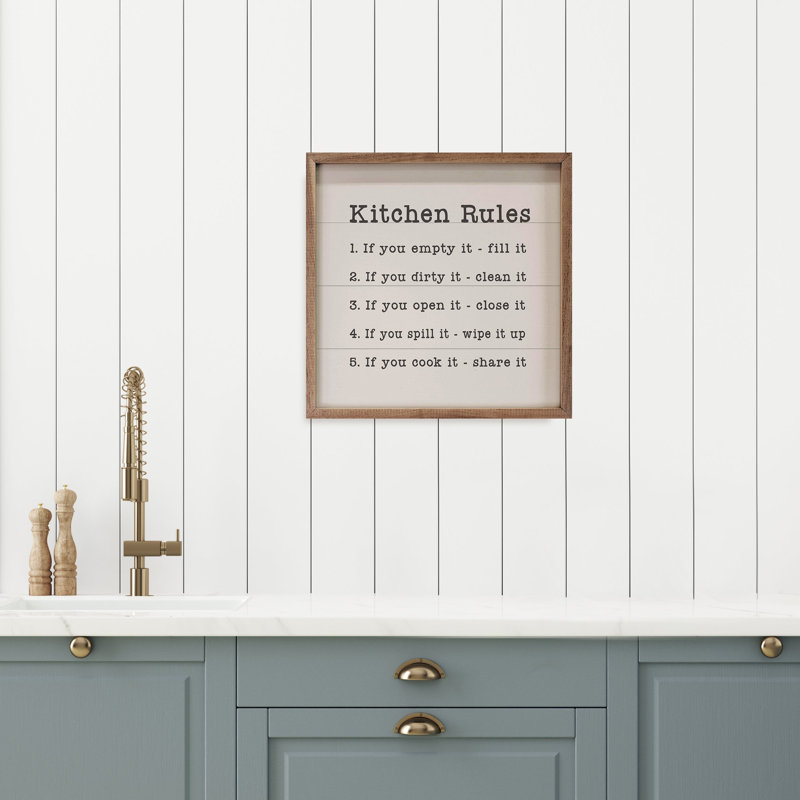 Kitchen Rules White, 4" H x 4" W