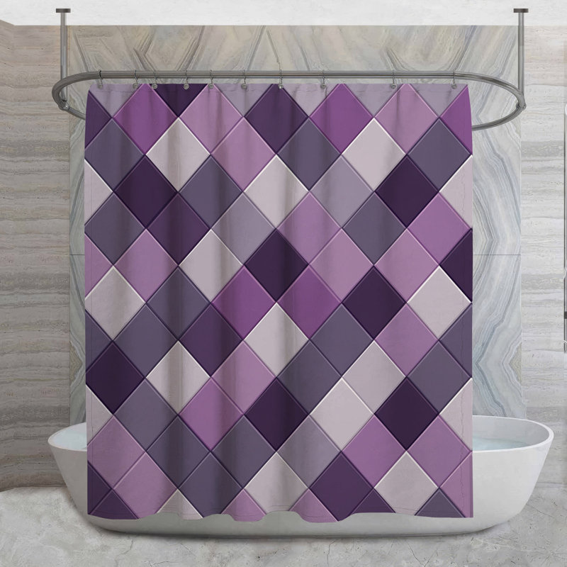 Rideau de douche Tile, H 73 po x l 70 po