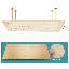 Pomme de douche 16 x 32 pouces brossée à fixation au plafond
