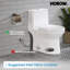 Toilette allongée à fixation au sol à hauteur de chaise avec siège 1,28 Gpf Horow