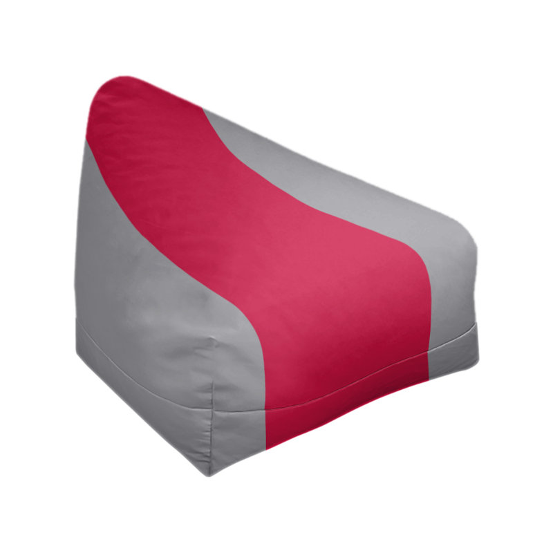 Toronto Bean Bag Cover, 2" x 27" x 30", Silver/Red/Silver