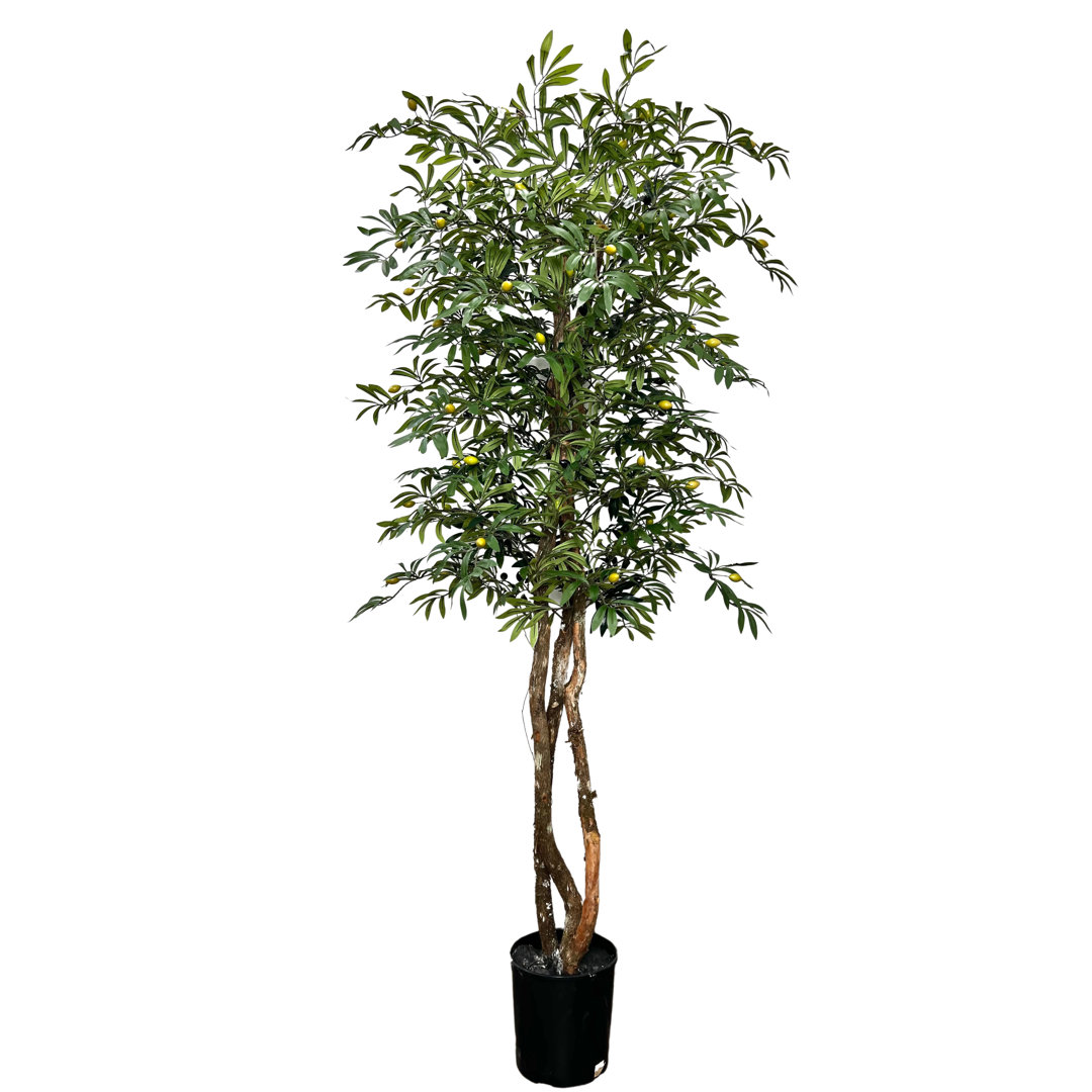 78'' Faux Olive Tree Tree Cypress & Alabaster