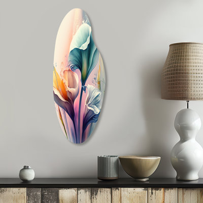Musquee - art mural asymétrique en forme de lis incurvé Calla