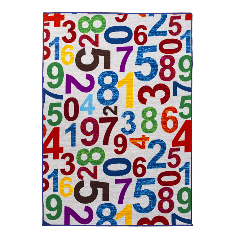 Tapis bleu éducatif Swallow, Rectangle 5 pi 1 po x 7 pi