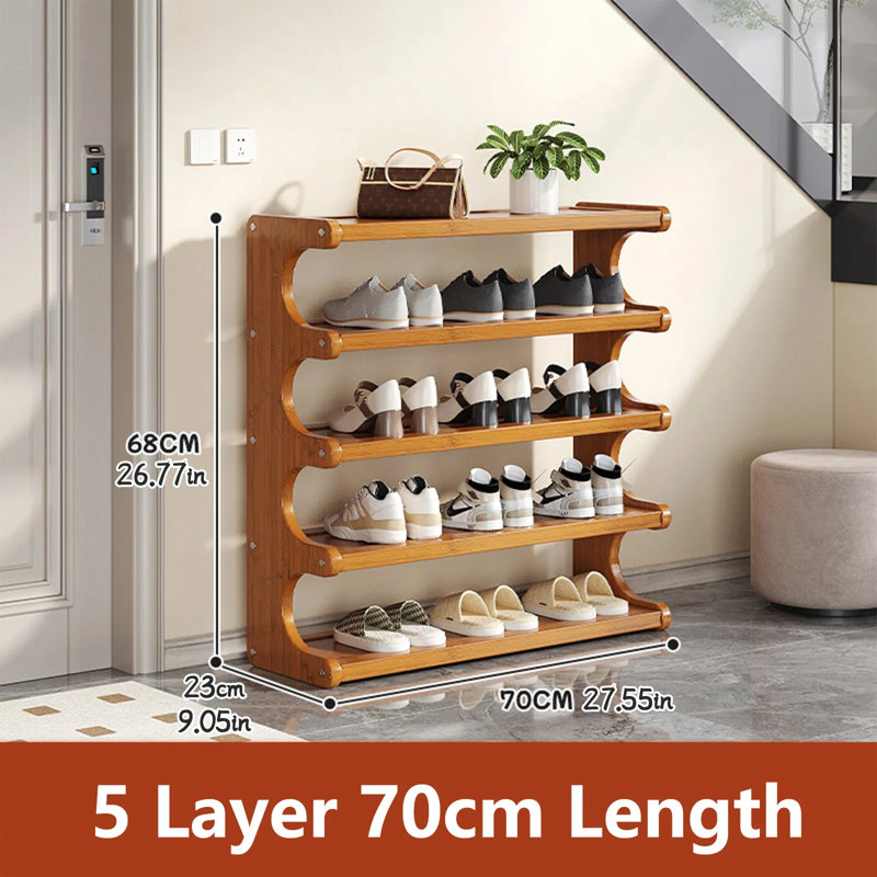 Range-chaussures multicouches, conception peu encombrante, 26.77" H x 27.50" W x 9.05" D, 5