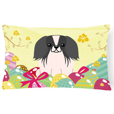 Coussin pékinois de pâques œufs