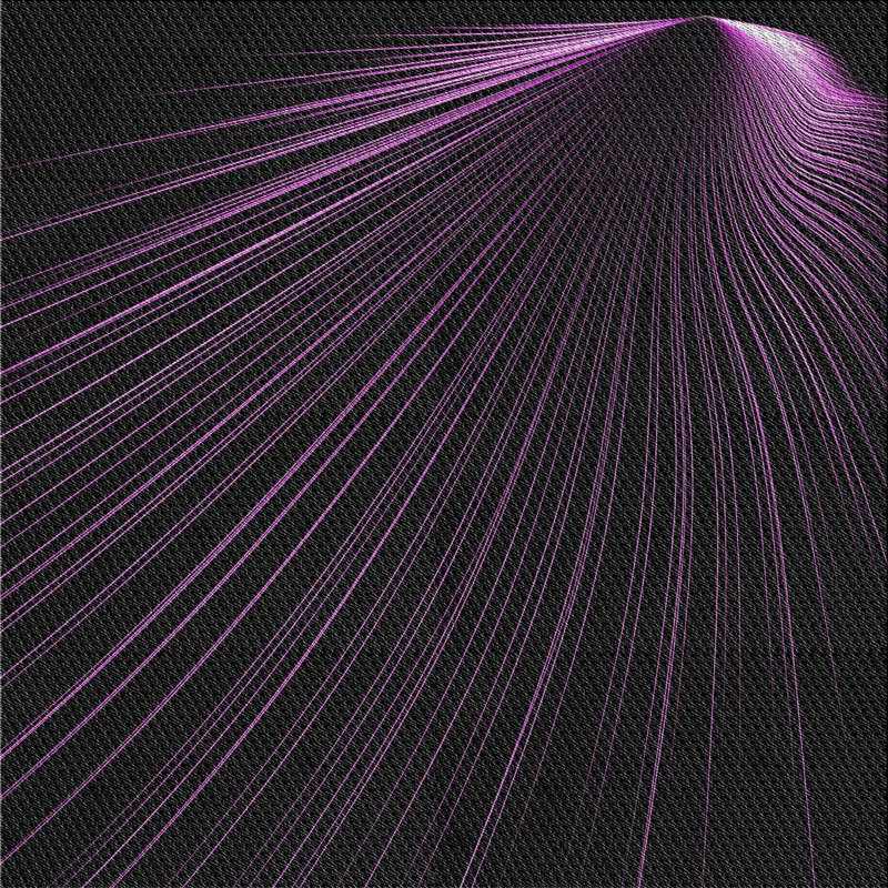 Tapis abstrait violet / noir en laine et polyester tissé à la machine, Carré 5 pi