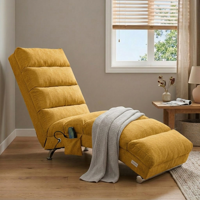 Chaise longue d'intérieur Javar Fashion Design avec dossier et poche ergonomiques