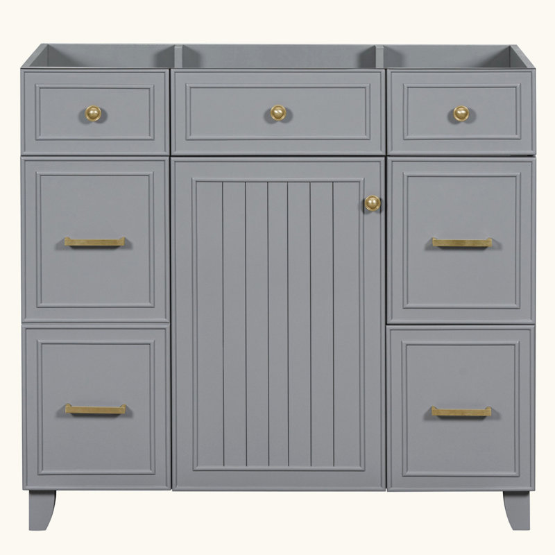 Meuble-lavabo à 4 tiroirs, Gris