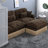 Modern Sofas, Chenille Leopard Loveseat With Movable Ottoman For Home
