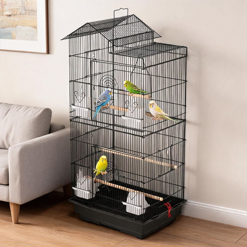 100cm Iron Wire Flight Cage, Black