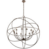 54" Wide Atom Enerjisi 12 Light Chandelier