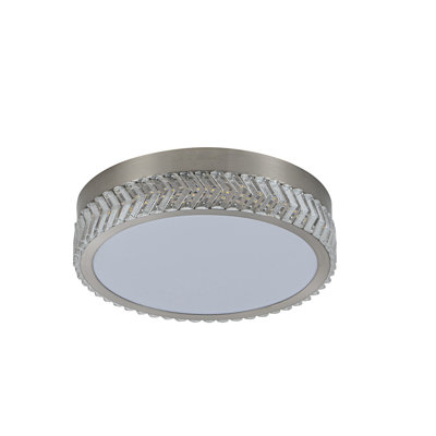 Flush-Mount - Brushed Nickel - 15.75" Dia.