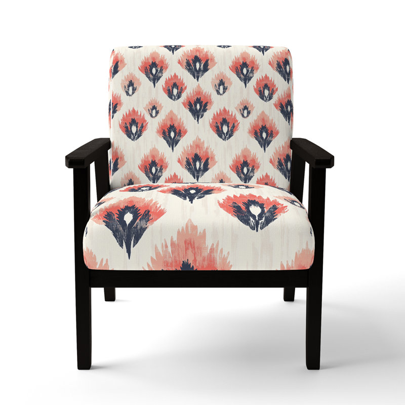 Chaise rembourrée French Country, Accoudoirs carrés noirs