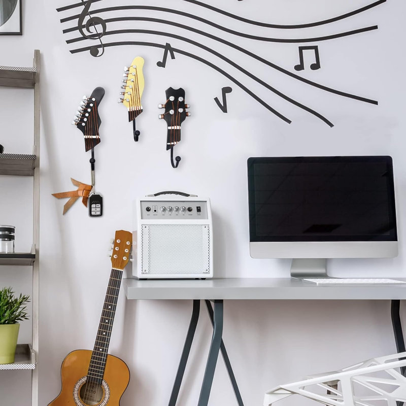 Crochets décoratifs en forme de guitare Vintage