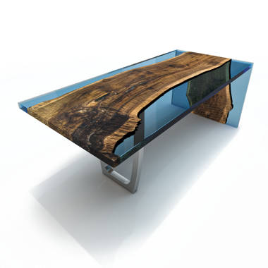 Epoxy resin river table (Blue & Green) – Woodpoxy