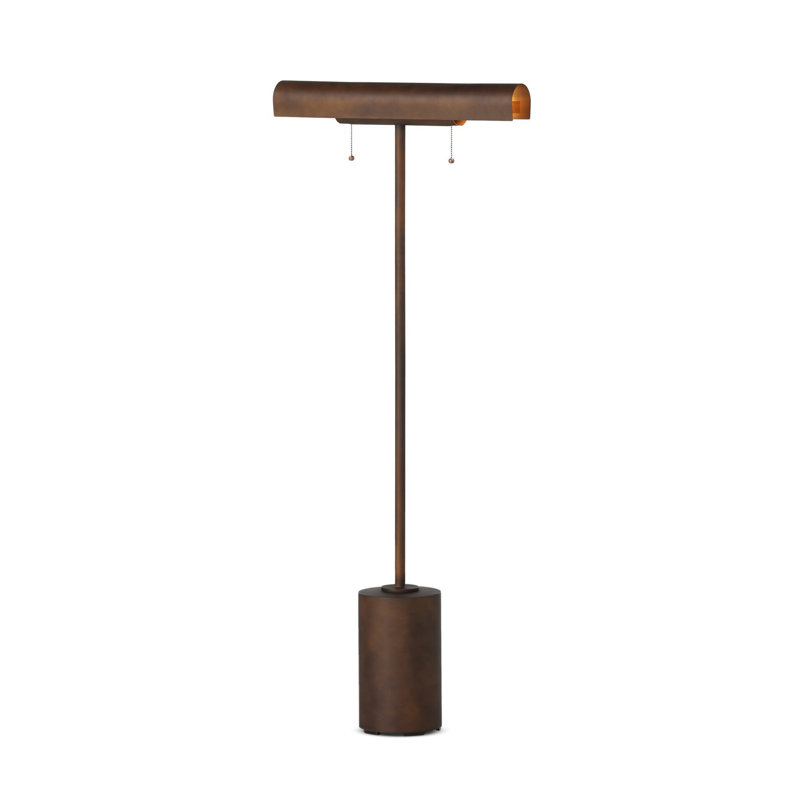Luther Traditional Floor Lamp, Rust, Rust/Yellow
