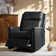 Electric Genuine Leather Power Recliner with Nailhead Trims Built-in USB Port