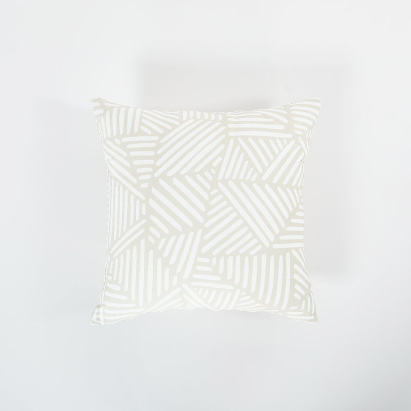 Geometric Neutral Throw Pillow 18"