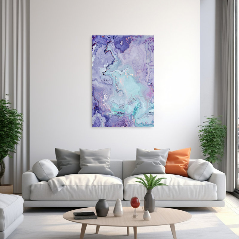 Élégant art mural abstrait géométrique coloré, H 60 po x l 40 po