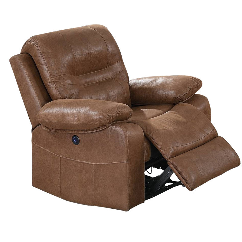 Fauteuil inclinable standard de 39 po de largeur Antwayne, Similicuir brun