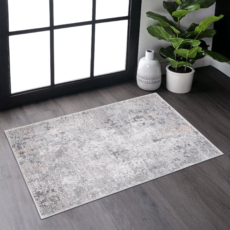 Tapis de couloir gris / multicolore / abstrait MARFI Collection, Rectangulaire 2 pi x 3 pi