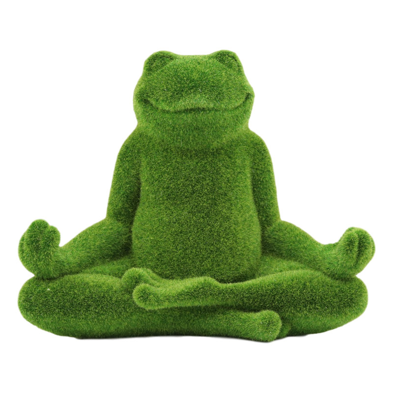 Statue de jardin de grenouille fantaisiste méditant yoga Brecksville