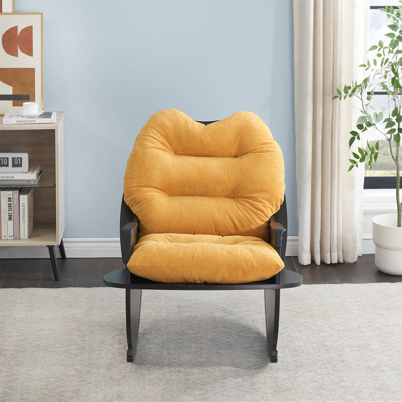 Chaise berçante 30,31 pouces, Jaune